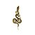 Broche serpente cristais ouro semijoia - Imagem 3