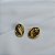 Brinco oval cristal ouro vintage semijoia - Imagem 4