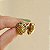 Brinco oval cristal ouro vintage semijoia - Imagem 6