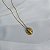 Colar curto oval cristal ouro vintage semijoia - Imagem 2