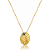 Colar curto oval cristal ouro vintage semijoia - Imagem 1