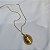Colar longo oval cristal ouro vintage semijoia - Imagem 1