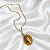 Colar Longo Oval Cristal Tcheco Ouro Vintage Semijoia - Imagem 1