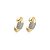 Brinco curvado zircônia ouro semijoia BA 7464 - Imagem 1