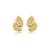 Brinco folhas zircônia ouro semijoia BA 7132 - Imagem 1