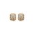 Brinco retangular zircônia ouro semijoia 24k17108 - Imagem 1