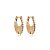 Brinco argolinha fina zircônia ouro semijoia 24k12068 - Imagem 1