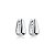 Brinco argola gota ródio semijoia 23a03027 - Imagem 1