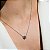 Colar moissanite Elaine Palma ponto de luz  9,5 mm prata 925 - Imagem 2