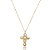 Colar Elaine Palma crucifixo madrepérola zircônia ouro semijoia - Imagem 1
