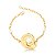 Pulseira oval pérola shell ouro semijoia - Imagem 1