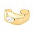 Bracelete curvado cristal gota ouro semijoia - Imagem 1