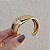Bracelete curvado cristal gota ouro semijoia - Imagem 4