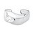 Bracelete curvado cristal gota ródio semijoia - Imagem 1