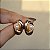 Brinco oval pérola shell ouro semijoia - Imagem 3
