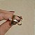 Brinco ear hook curvo cristal gota ouro semijoia - Imagem 5