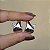Brinco ear hook curvo cristal gota ródio semijoia - Imagem 3
