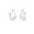 Brinco ear hook curvo cristal gota ródio semijoia - Imagem 1