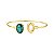 Bracelete pedra natural esmeralda ouro semijoia - Imagem 1