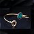 Bracelete pedra natural esmeralda ouro semijoia - Imagem 3