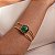 Bracelete pedra natural esmeralda ouro semijoia - Imagem 2