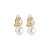 Brinco pressão gota pérola zircônia ouro semijoia 24k16005 - Imagem 5