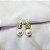 Brinco pressão gota pérola zircônia ouro semijoia 24k16005 - Imagem 4