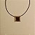 Colar couro quadrado metal ouro semijoia - Imagem 6