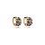 Brinco argolinha zircônia colorida ouro semijoia 24k20053 - Imagem 1