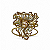 Bracelete Claudia Arbex cristais coloridos ouro vintage - Imagem 1