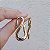Brinco curvado ouro semijoia 49243 - Imagem 4