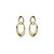 Brinco elos ouro semijoia 49384 - Imagem 1