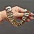 Colar placas curvadas ouro semijoia 48929 - Imagem 3