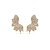Brinco ear cuff folhas zircônia ouro semijoia E230325 - Imagem 1