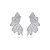 Brinco ear cuff folhas zircônia ródio semijoia E230325 - Imagem 1