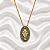 Colar Nino Bran Nossa Senhora das Graças Cristais Swarovski Ouro Vintage Semijoia - Imagem 1