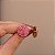 Brinco botão g Leticia Sarabia cristal rosa dourado 3901 - Imagem 4