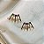 Brinco ear jacket garras zircônia colorida ouro semijoia E10169 - Imagem 2