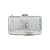 Clutch retangular strass prateado - Imagem 2