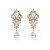 Brinco gota zircônia ouro semijoia 18505 - Imagem 1