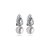 Brinco pressão gota pérola zircônia ródio semijoia 24k16005 - Imagem 6