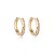 Brinco argolinha fina zircônia ouro semijoia 24a08013 - Imagem 1
