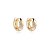 Brinco argolinha zircônia ouro semijoia 23k09014 - Imagem 1
