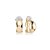 Brinco pressão meia argolinha ouro semijoia 24a07006 - Imagem 1