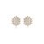 Brinco sextavado zircônia ouro semijoia 13k03005 - Imagem 1