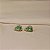 Brinco gota zircônia verde turmalina ouro semijoia 16k06014 - Imagem 3