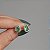 Brinco gota zircônia verde turmalina ouro semijoia 16k06014 - Imagem 4