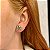 Brinco flor zircônia verde turmalina ouro semijoia 17k04025 - Imagem 2
