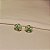 Brinco flor zircônia verde turmalina ouro semijoia 17k04025 - Imagem 5