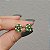 Brinco flor zircônia verde esmeralda ouro semijoia 17k04025 - Imagem 4